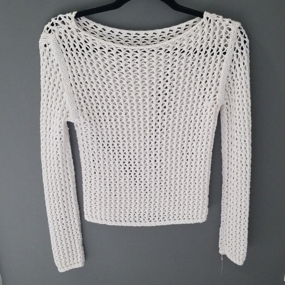 White crochet sweater size medium - Picture 1 of 2
